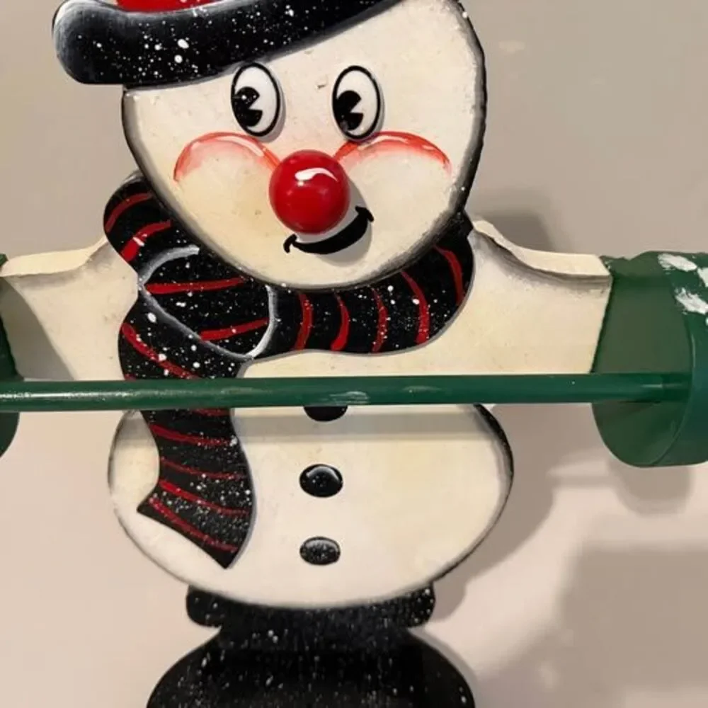 Wooden Snowman Towel Holder